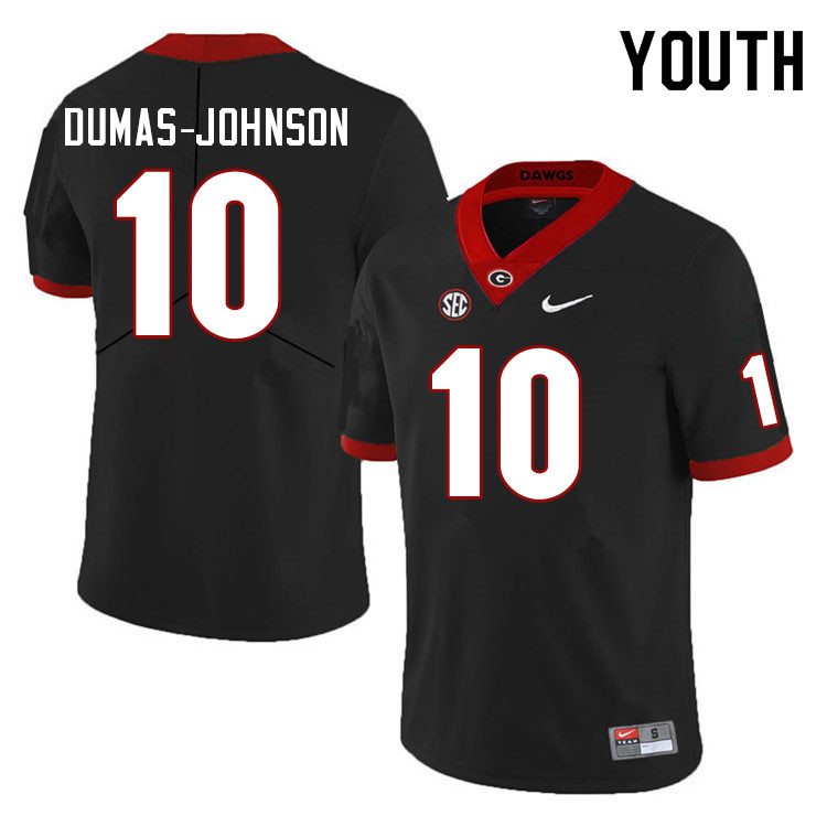 Youth #10 Jamon Dumas-Johnson Georgia Bulldogs College Football Jerseys Sale-Black